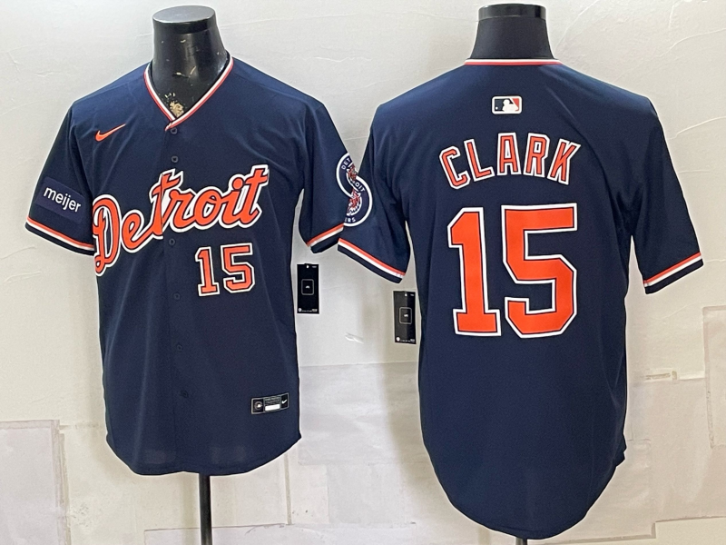Men Detroit Tigers #15 Clark blue Nike 2026 MLB Jersey 0818002->detroit tigers->MLB Jersey
